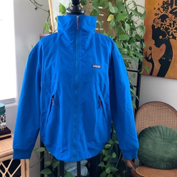 Patagonia Shelled Synchilla Alpine Blue Fleece Lined Zip Up Jacket - L - Picture 1 of 8